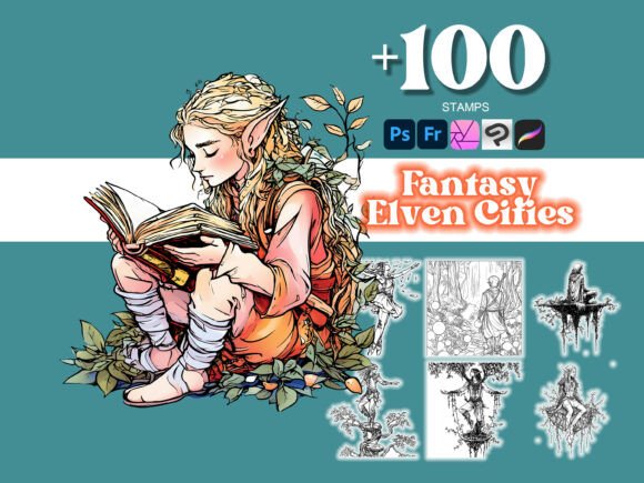 100 Elven Cities Photoshop: Enhance Your Digital Art with Fantasy-Inspired Brushes
