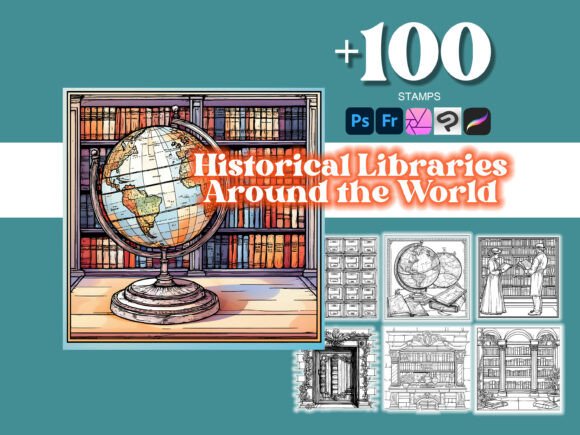 100 Historical Libraries World Photoshop Brushes