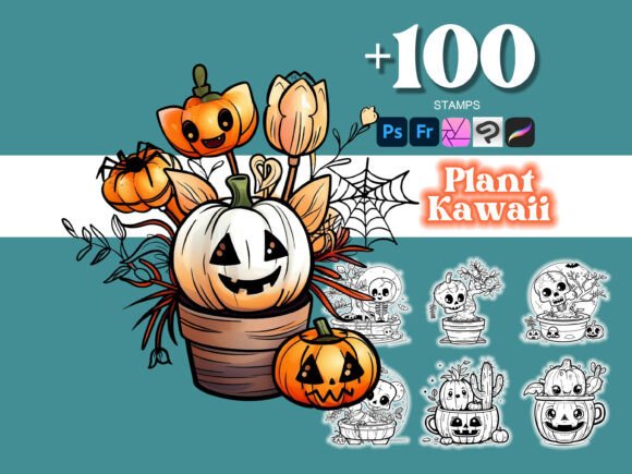 100 Plant Halloween Photoshop: Elevate Your Designs with the Ultimate Kawaii Halloween Collection