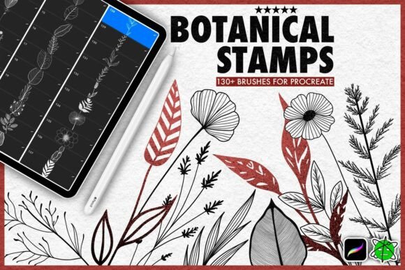 137 Botanical Stamps for Procreate: Elevate Your Digital Art with Natural Flair