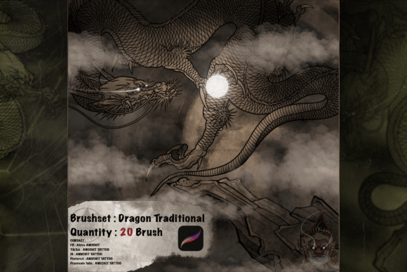 20 Brutal Dragon Procreate Stamp Brush: Bold, Authentic, and Visually Striking