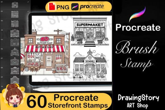 60 Procreate Cut Storefronts: A Creative Toolkit for Digital Artists