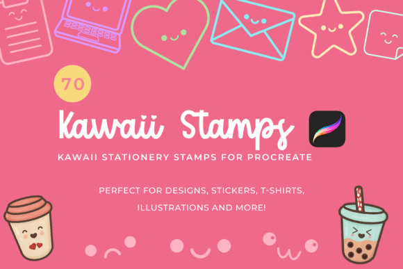 70 Kawaii Stationery Procreate Stamps: A Practical Review for Digital Artists