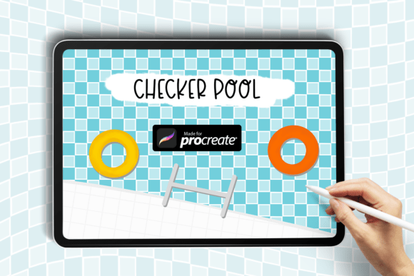 Checker Pool Pattern Brush for Procreate: A Design Essential