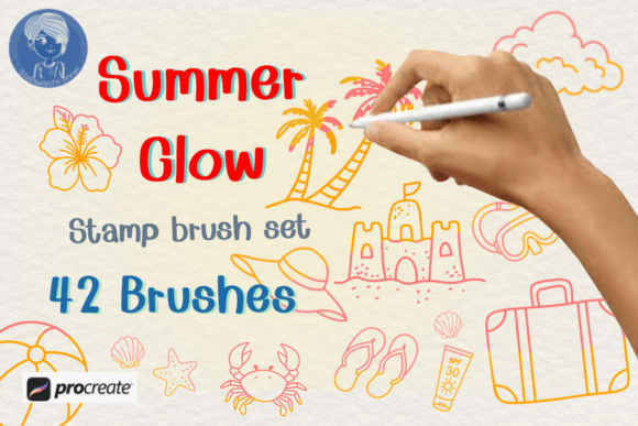 Enhancing Digital Art with the Summer Glow Stamp Brush for Procreate