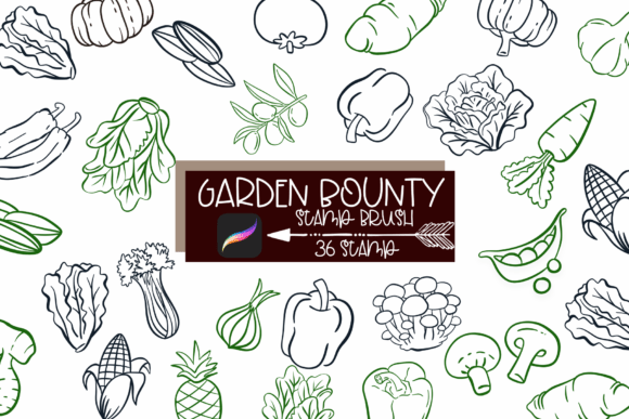 Garden Bounty Procreate Stamp: A Creative Tool for Nature-Inspired Digital Art