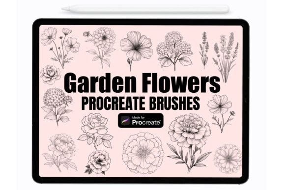 Garden Flowers Procreate Stamps: Creative Tools for Digital Artists