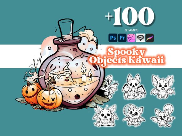 Spooky Halloween Photoshop Brush Set for Creators